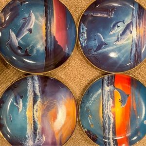 5 Vintage Franklin Mint Dolphin Collector Plates